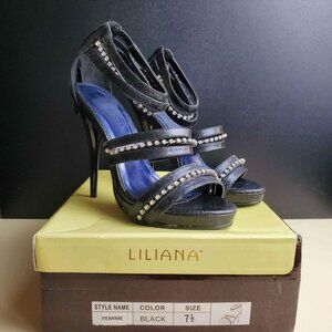 New 7.5 Rhinestone Stiletto Heels